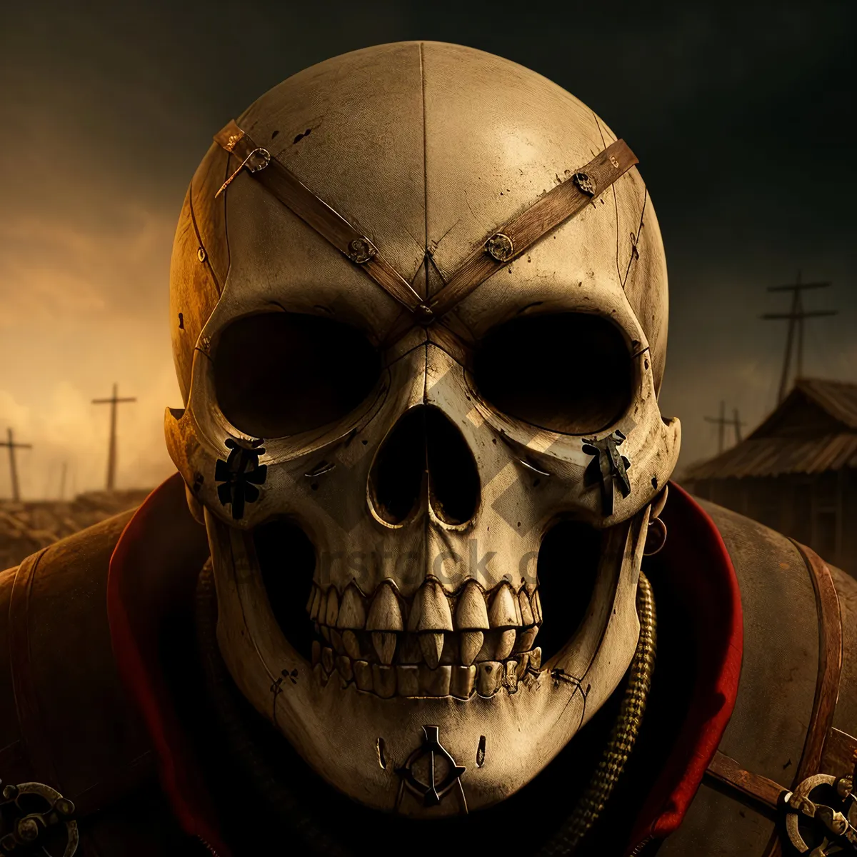 Picture of Pirate Skull Mask - Black Attire for Disguise