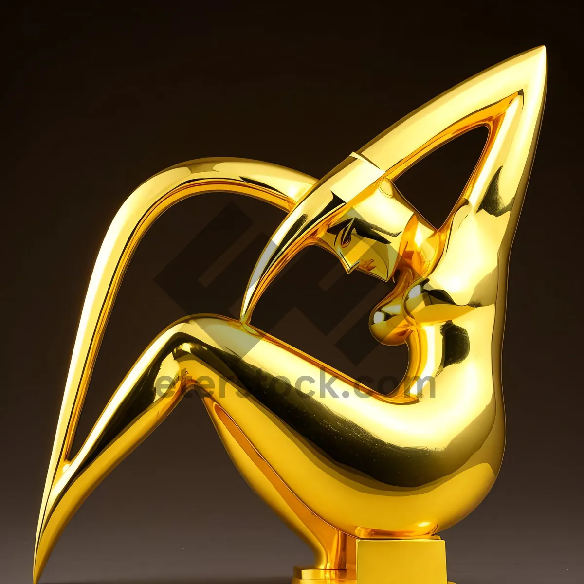 Picture of Shimmering Golden Knot: 3D Gem Symbol