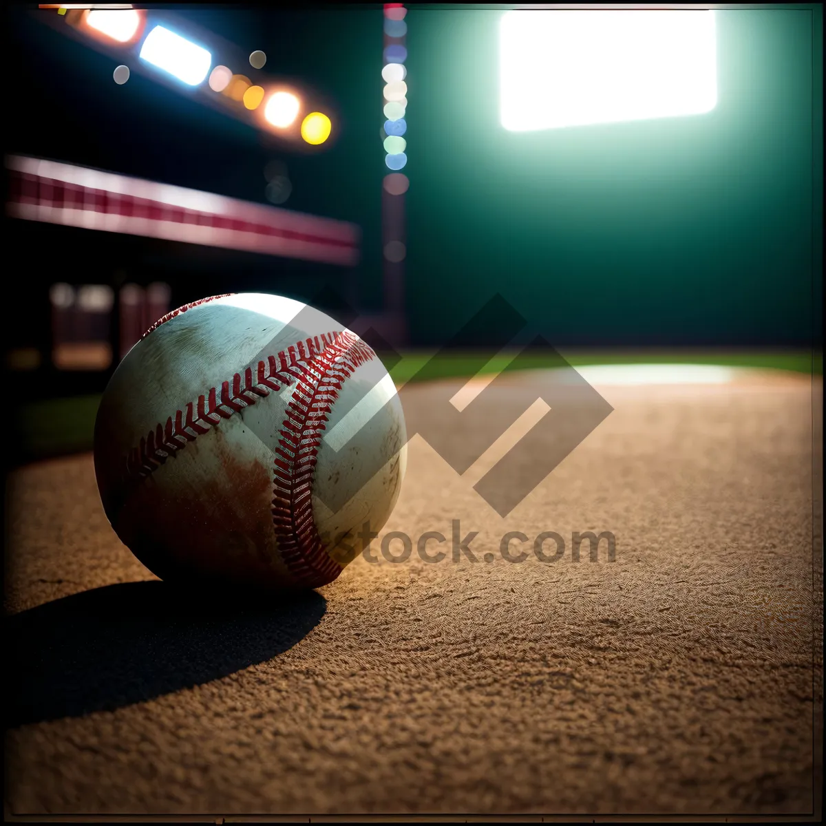 Picture of Baseball Glove on Green Grass