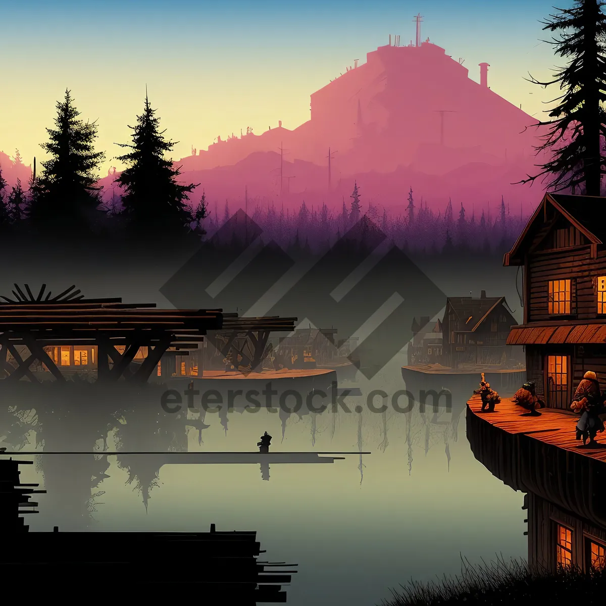 Picture of Serenity by the Lakeside