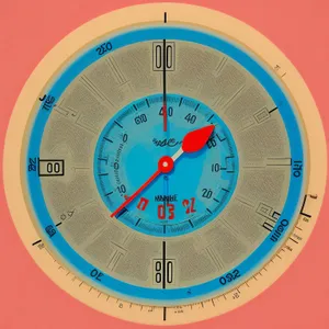 Analog Clock with Time and Compass