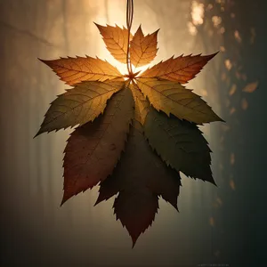 Golden Maple Leaf on Autumn Tree