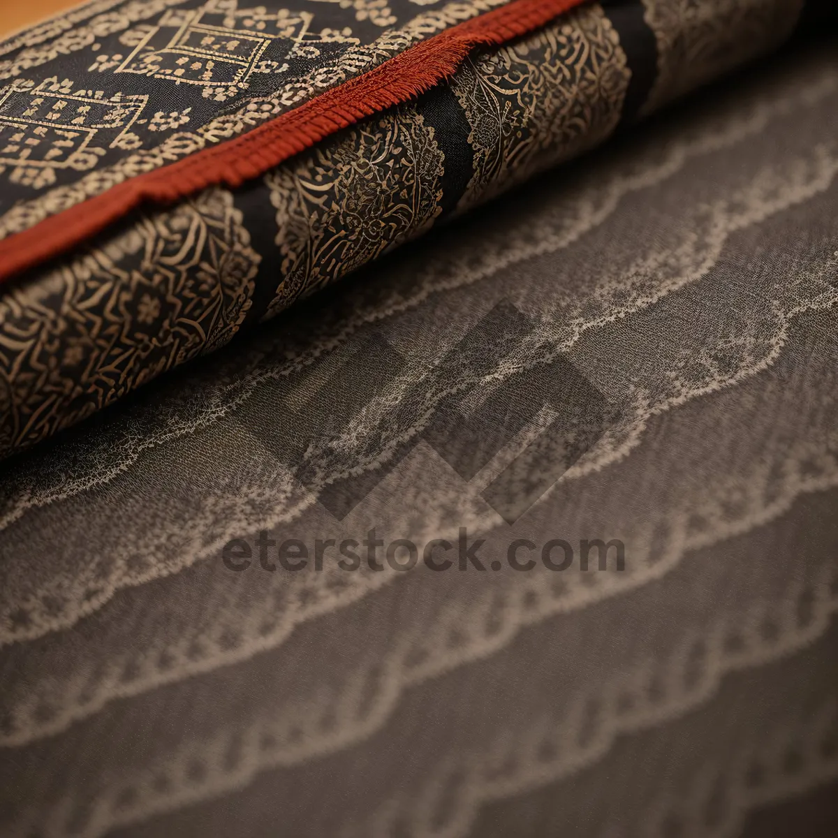 Picture of Cotton Lace Fabric with Intricate Textured Pattern