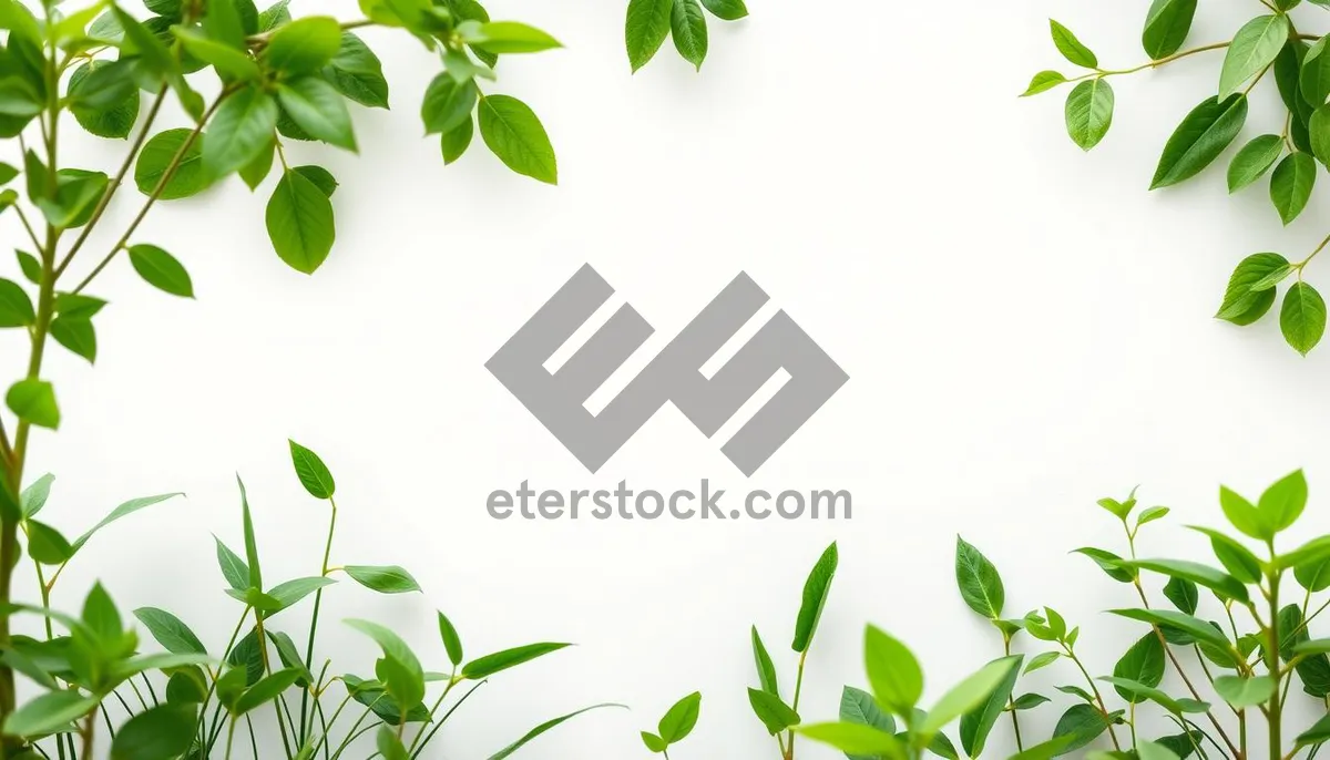 Picture of Floral Pattern Design Element with Tree Branches and Leaves