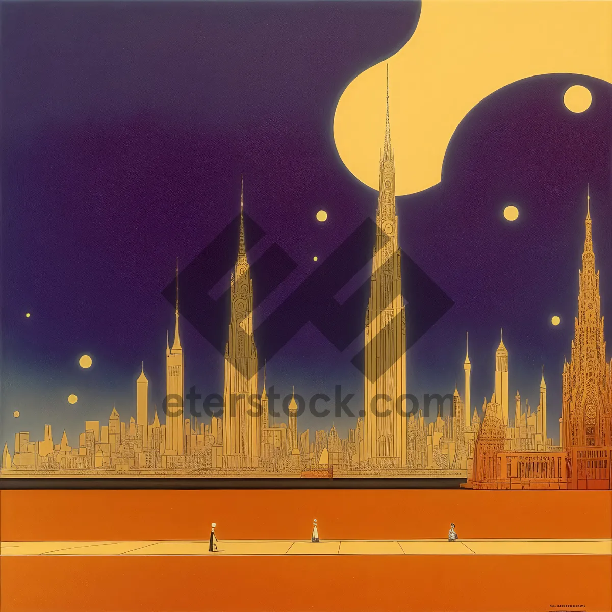 Picture of Iconic London Skyline with Tower Bridge at Night