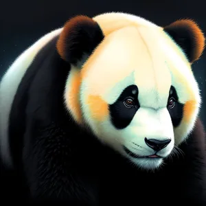 Adorable Giant Panda with Piercing Black Eyes