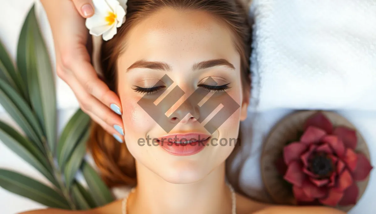 Picture of Pretty model with fresh, healthy skincare.