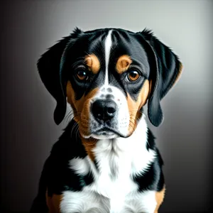 Adorable Purebred Swiss Mountain Dog Puppy with Collar