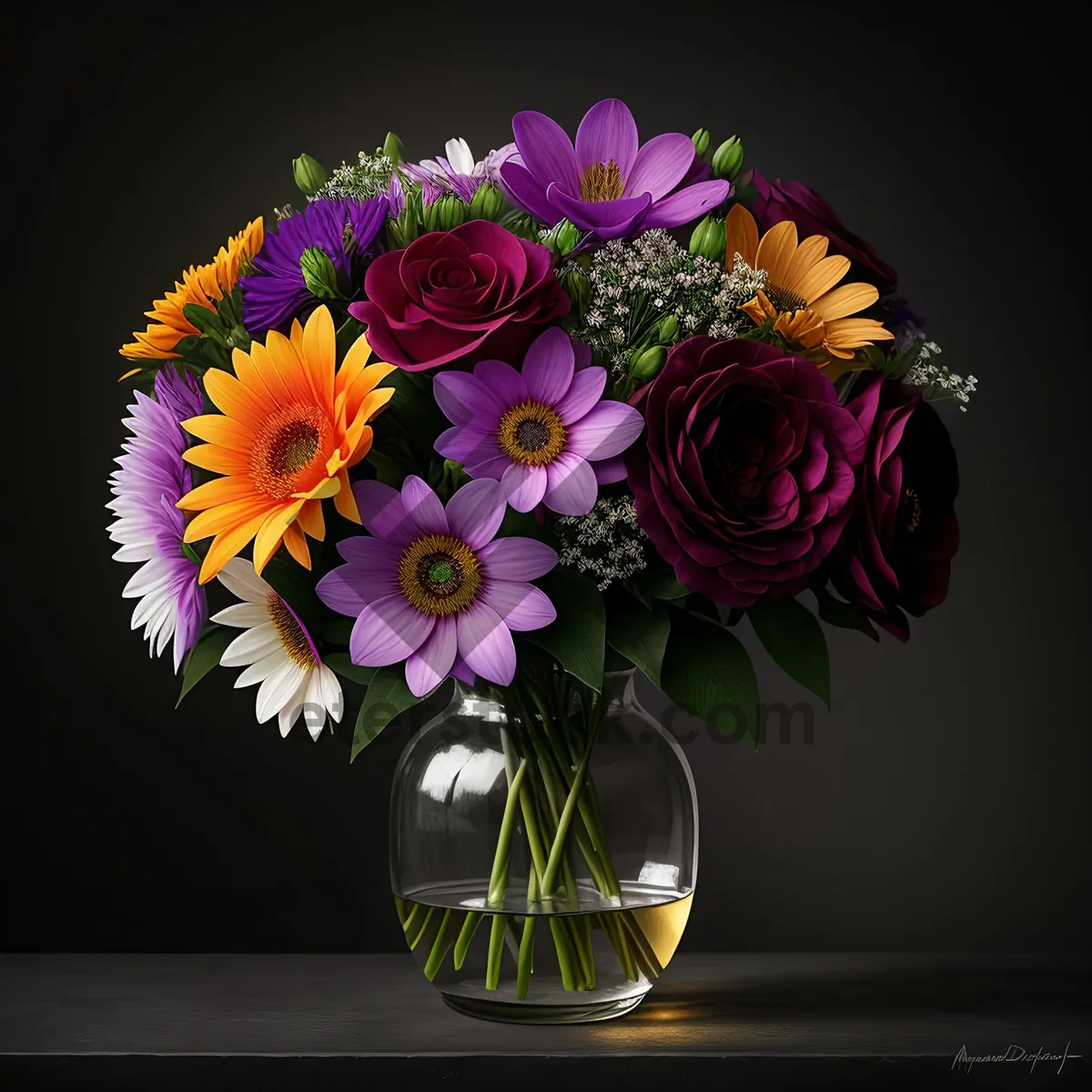 Picture of Blooming Floral Bouquet in Vibrant Colors
