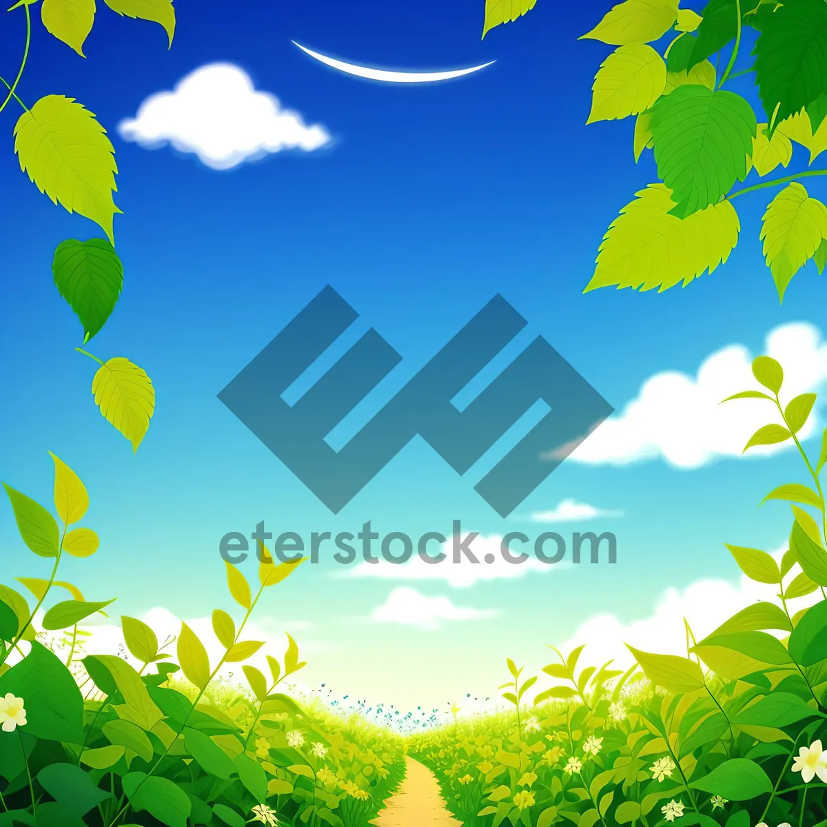 Picture of Oak Tree in Vibrant Summer Landscape