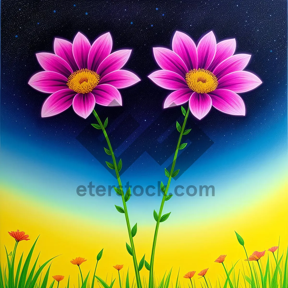 Picture of Dazzling Sunflower Blossom in Vibrant Summer Garden