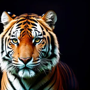 Striped Feline Majesty: The Mighty Tiger Roams