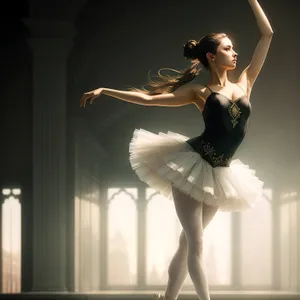 Seductive Ballerina Poses in Elegant Studio Dance