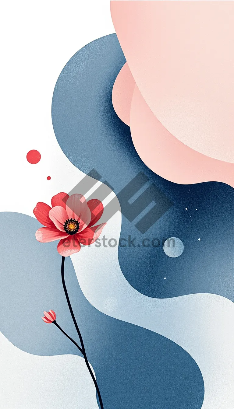 Picture of Floral Heart Love Pattern Decoration Retro Image