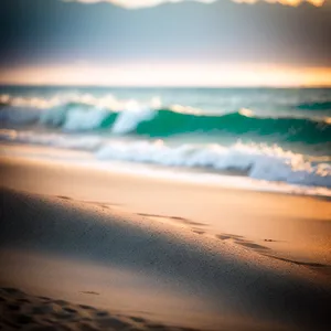 Tropical Sunset Over Dune and Beach