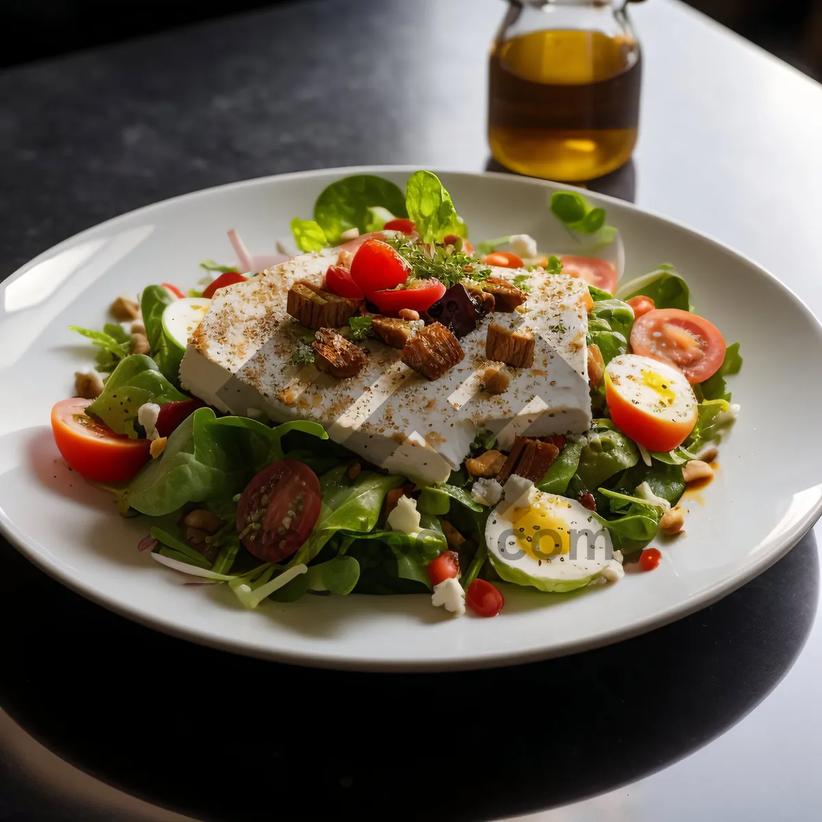 Picture of Healthy Gourmet Vegetable Salad with Grilled Meat