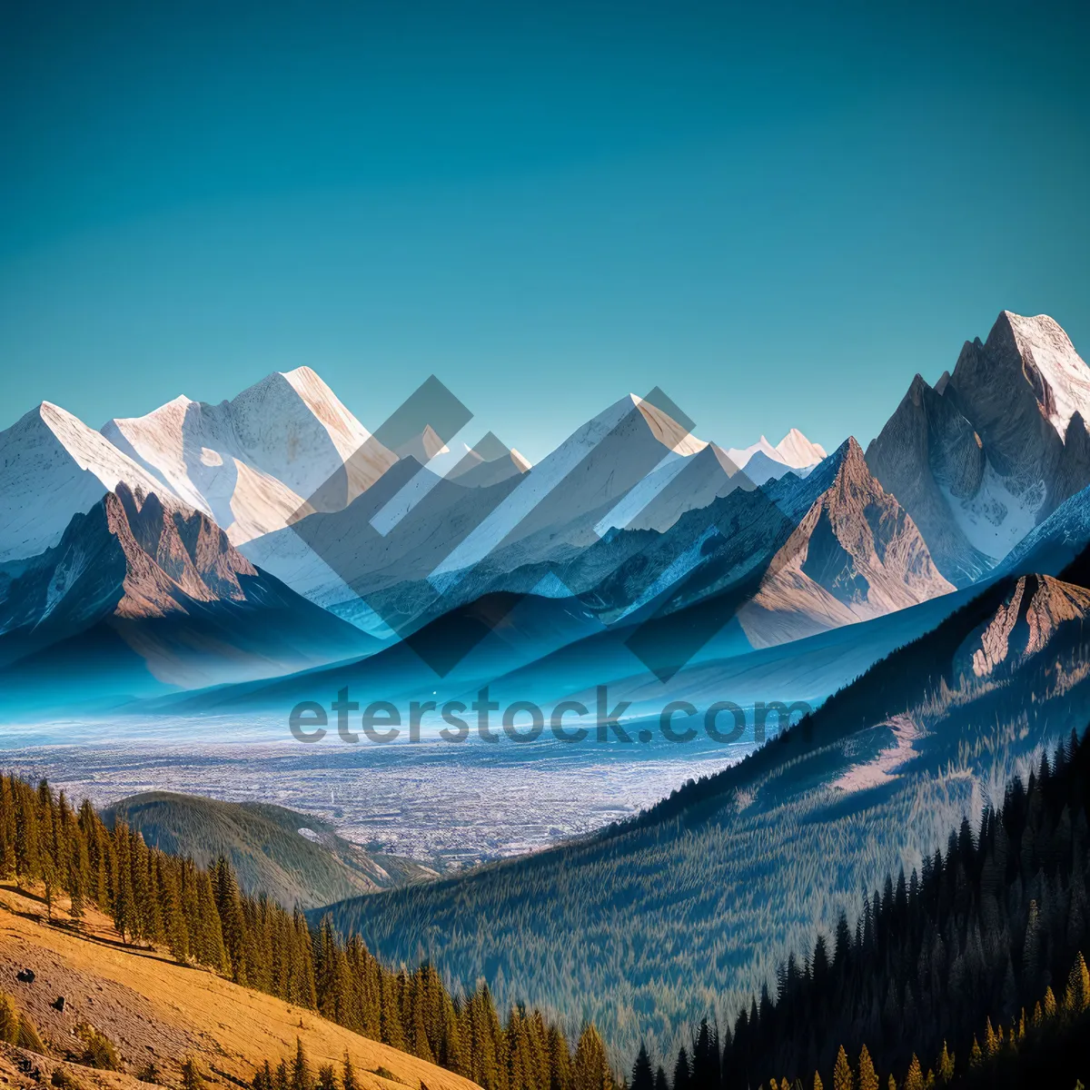 Picture of Majestic Glacier Lake: Serene beauty of icy mountain waters