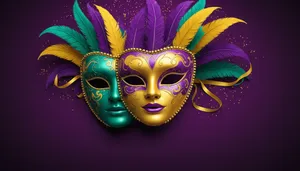 Carnival mask design with artistic face disguise