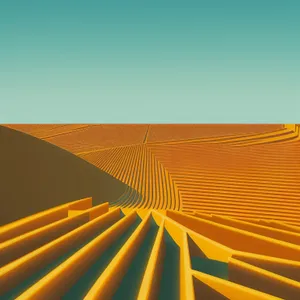 Desert Illumination: Vibrant Heat Waves and Sand Dunes