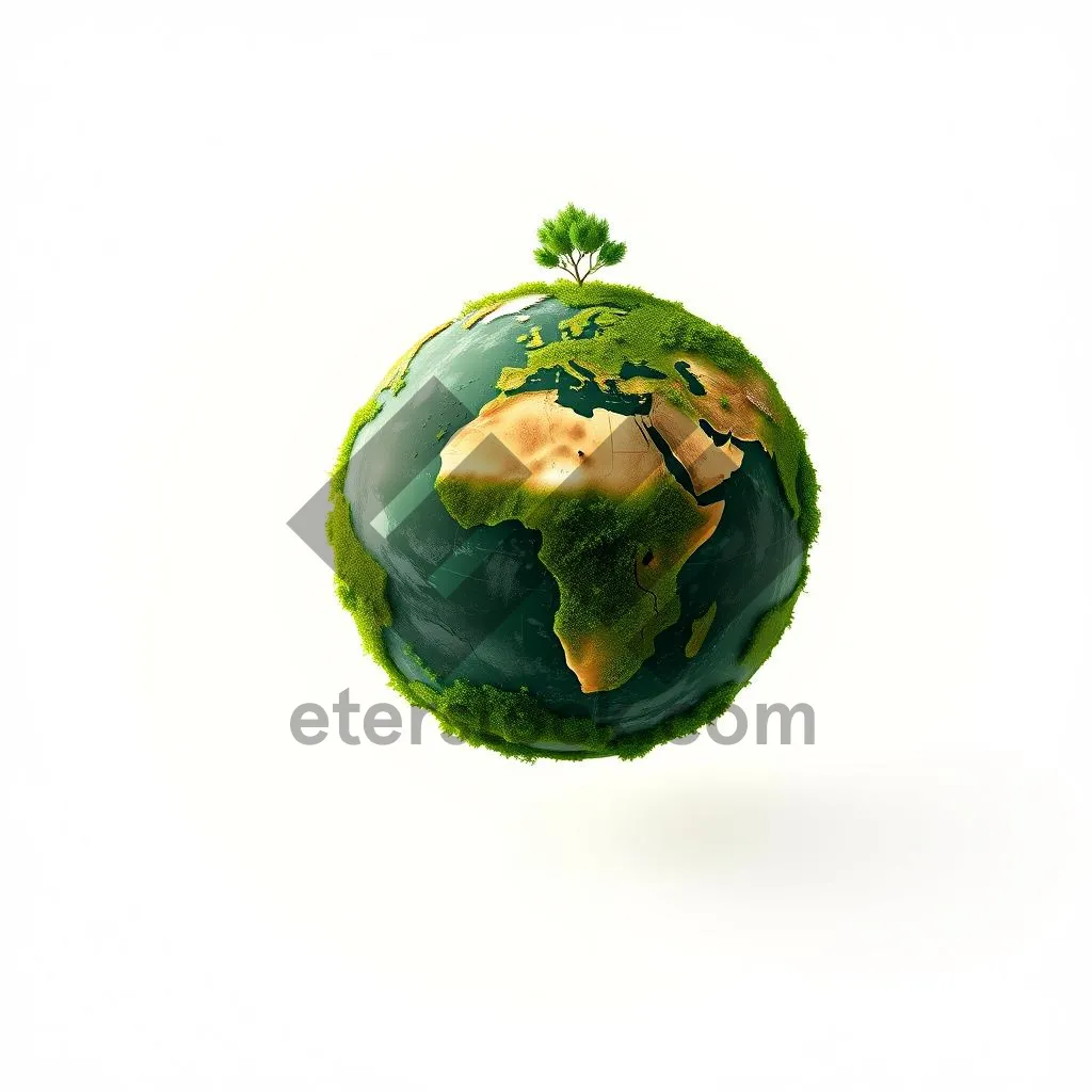 Picture of Globe Earth map 3D design space planet