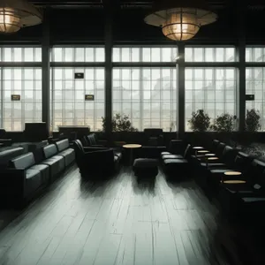 Modern Classroom with Stylish Furniture and Wood Décor