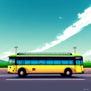 School Bus Travel - Public Transport Icon
