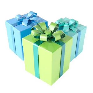 3D Birthday Gift Box with Ribbon and Bow