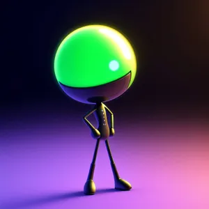 3D Party Man with Balloons