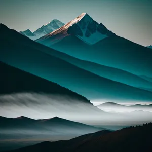 Majestic Alpine Peaks at Sunset