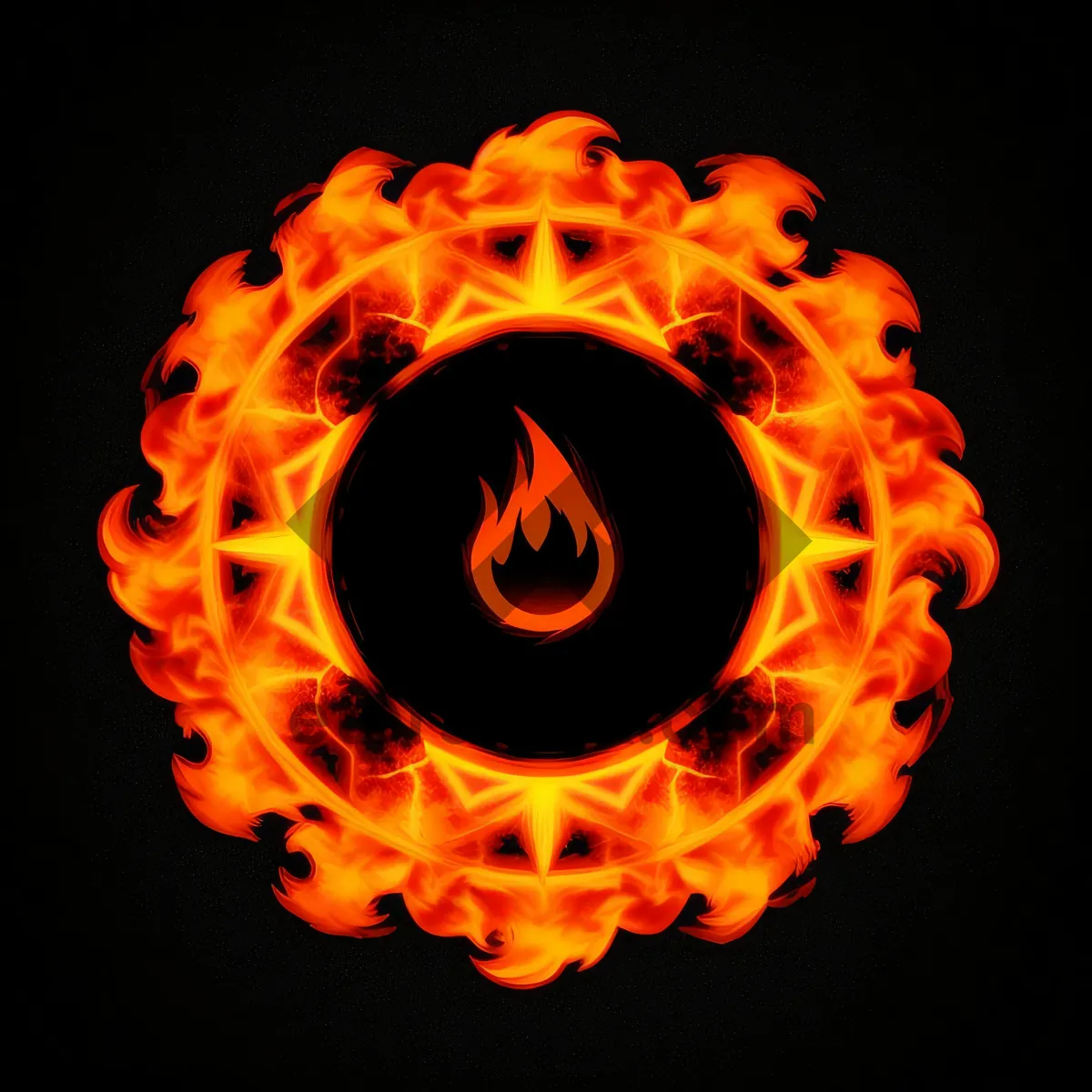 Picture of Fiery Organism - Infectious Blaze in Grunge Art