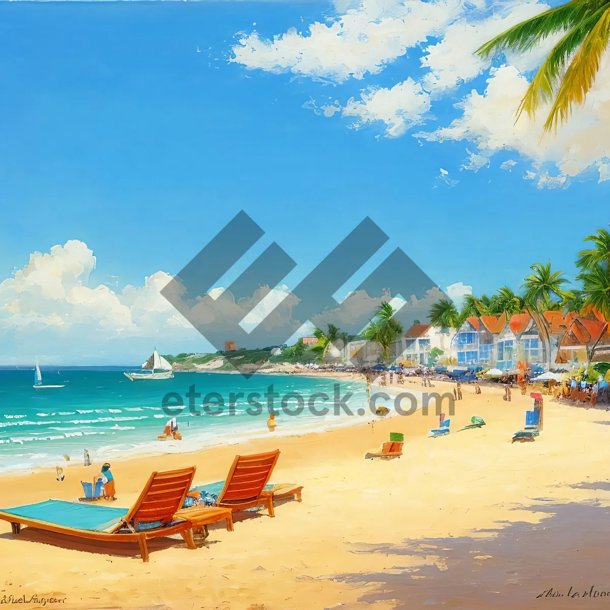 Picture of Sunset Bliss: Tropical Beach Escape