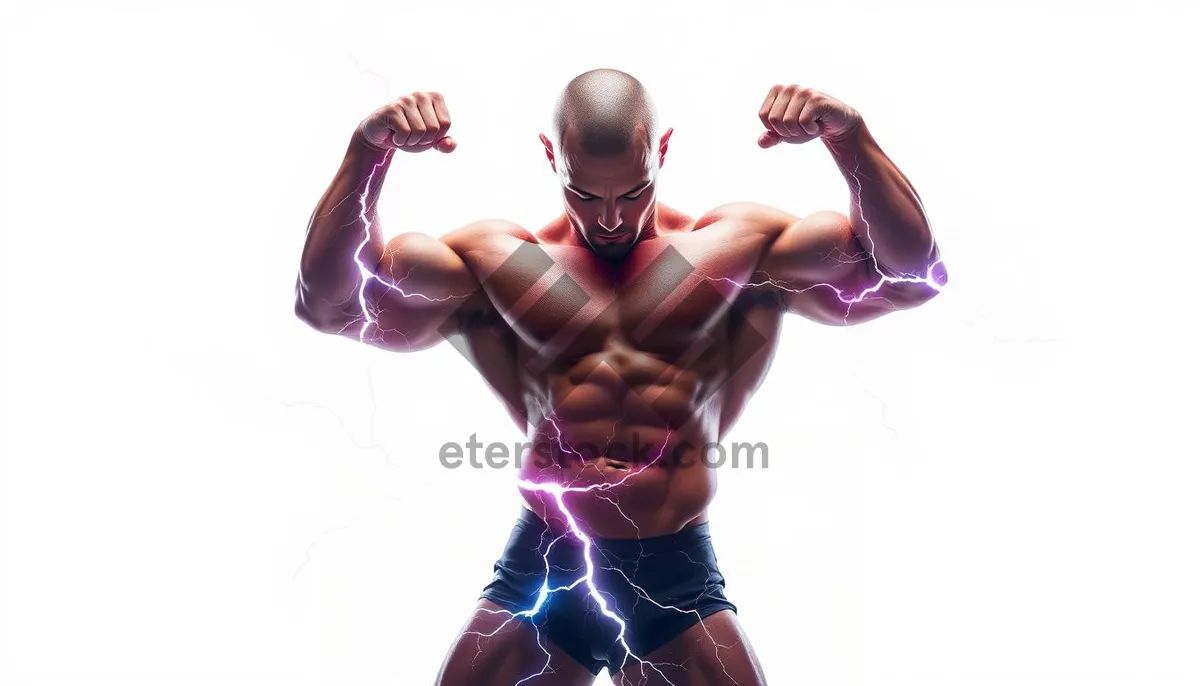 Picture of Muscular male model posing with torso muscles