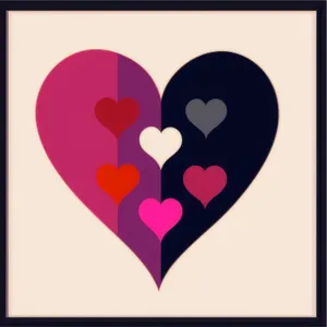 Heart Love Icon - Graphic Design Symbolizing Romance
