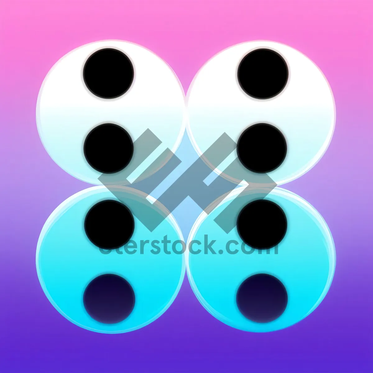 Picture of Polka Dot Soccer Ball Icon Set