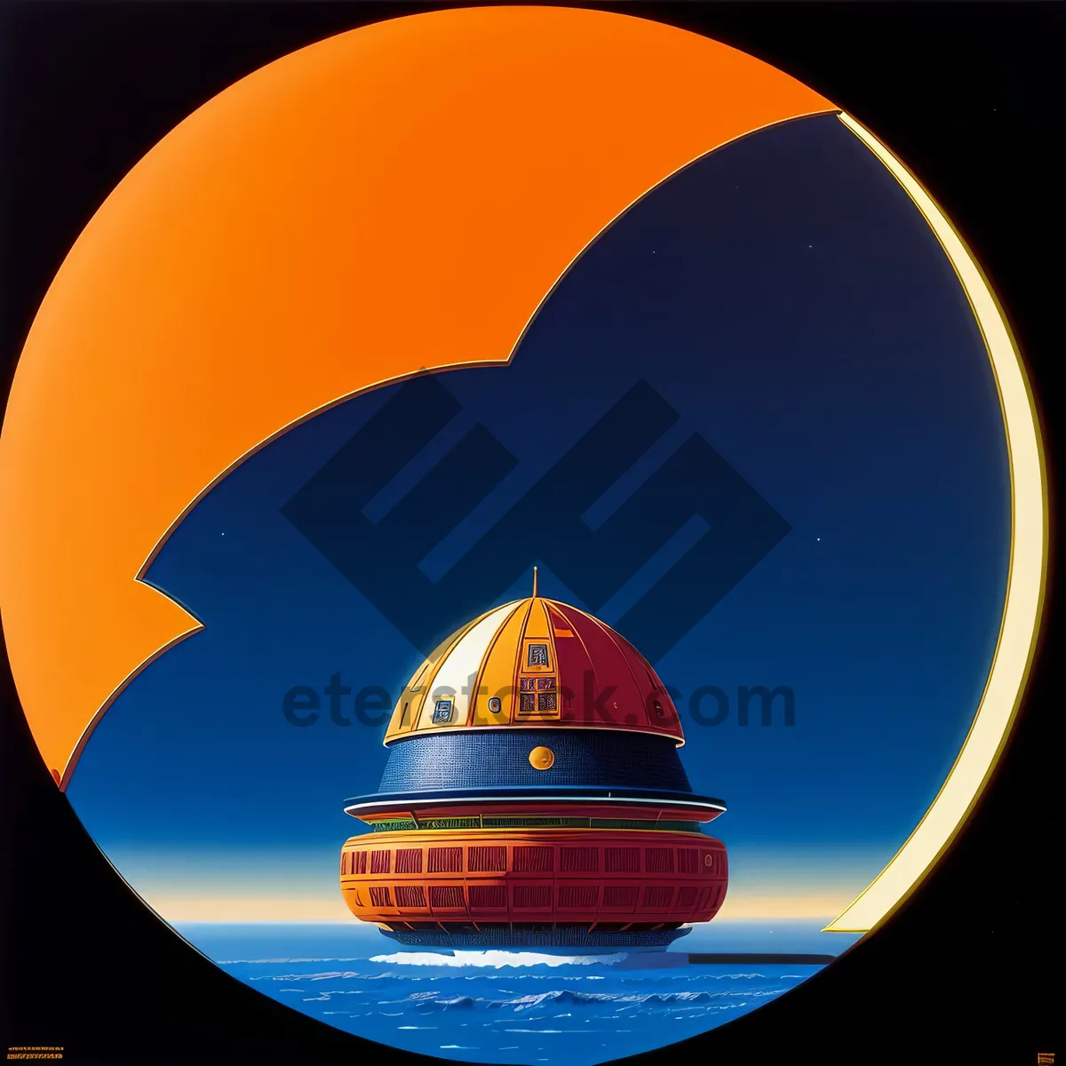 Picture of Glowing Moon Globe in Dome Design