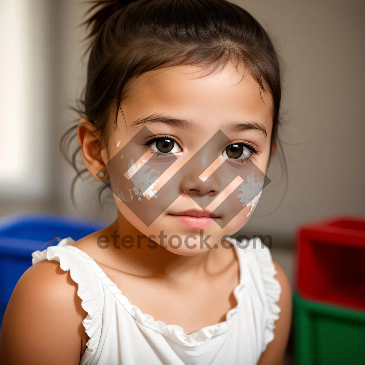 Picture of Joyful Little Boy with Innocent Smile Playing with Doll