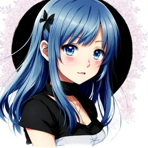 Stylish Cartoon Beauty with Flawless Makeup