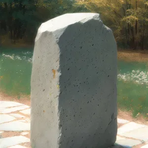 Serene Megalith Memorial amidst Rural Stone Landscape