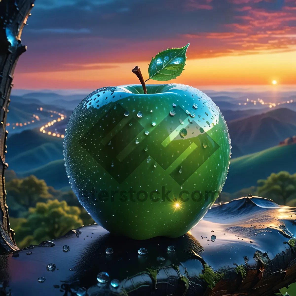 Picture of Granny Smith Apple Holiday Decoration