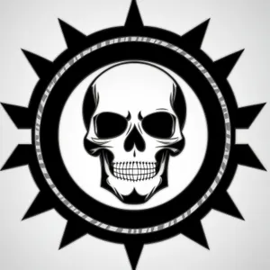 Pirate Symbol Cartoon Art Design: Heraldry Graphic Icon