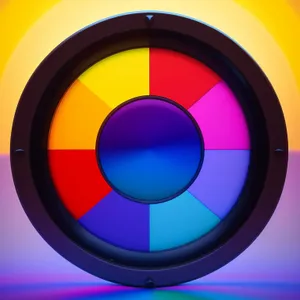 Shiny Black Round Web Buttons Set