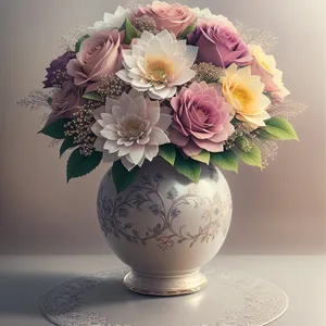 Floral Porcelain Vase for Holiday Decor