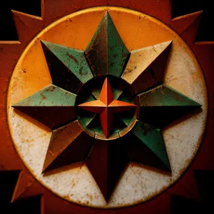 Mechanical Star Shield Pinwheel Decoration