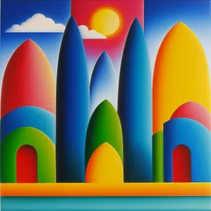 Vibrant Rainbow Pencil Painting