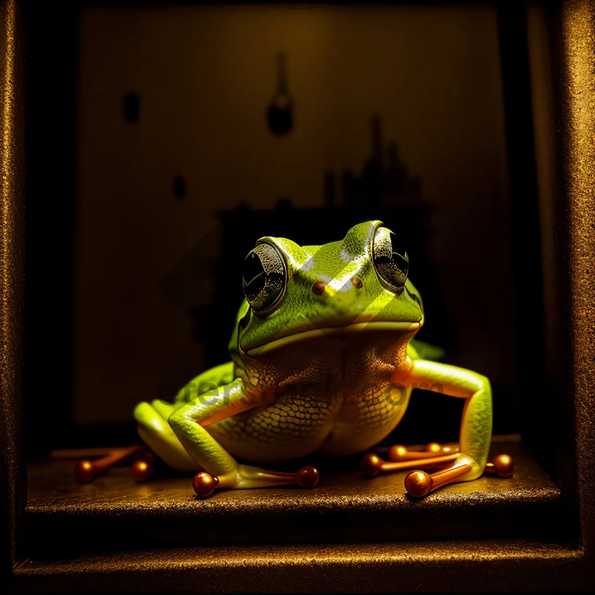 Picture of Curious-eyed Tree Frog in Abstraction