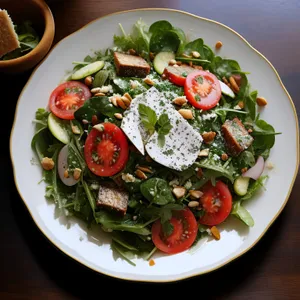 Delicious Gourmet Salad with Fresh Vegetables