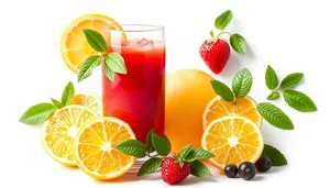 Refreshing Strawberry Citrus Summer Drink in Glass