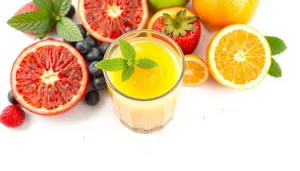 Tropical Citrus Fruit Glass Juice Refreshment Sugary Drink