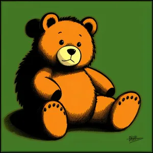 Fluffy Teddy Bear - Cute Childhood Toy