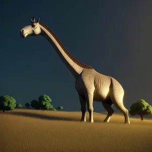 Majestic Camel Statue in Desert Oasis